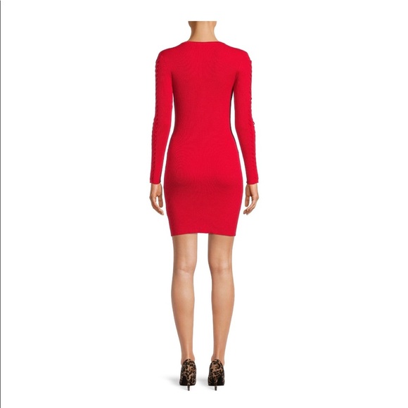 Keyhole Twist Front Sweater Dress for Women - Picture 4 of 5